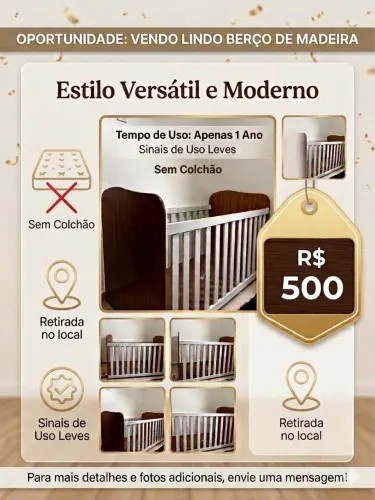 BERÇO AMADEIRADO