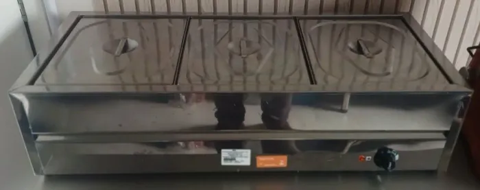 Buffet Térmico Elétrico Inox 3 Cubas com Tampas - Pouco Uso e Nota Fiscal