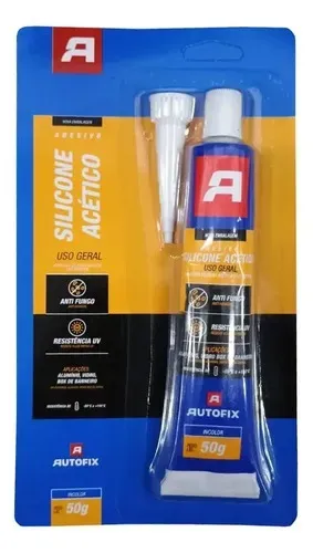Silicone Transparente Acético Autofix - 50g