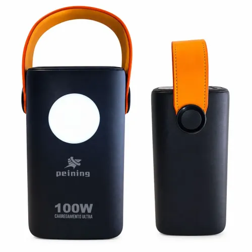 Power Bank 60000mAh com Lanterna LED 100W