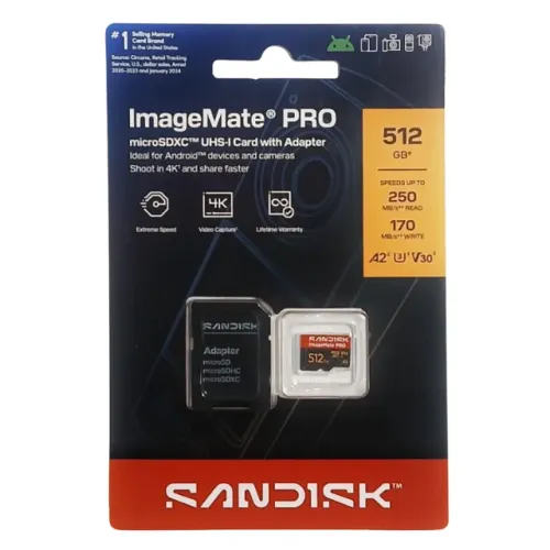 Cartão de memória Sandisk Imagemate Pro 512gb | 250mb/s_170mb/s