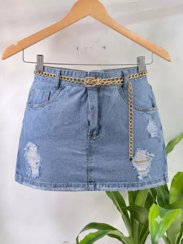 Saia jeans destroyed
