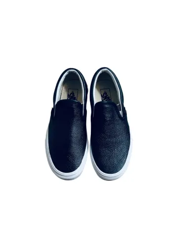 Vans Classic Slip-On em couro preto,seminovo