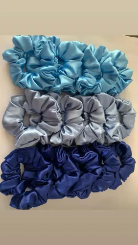 Lote de Scrunchies de Cetim com Elastano - Diversas Cores