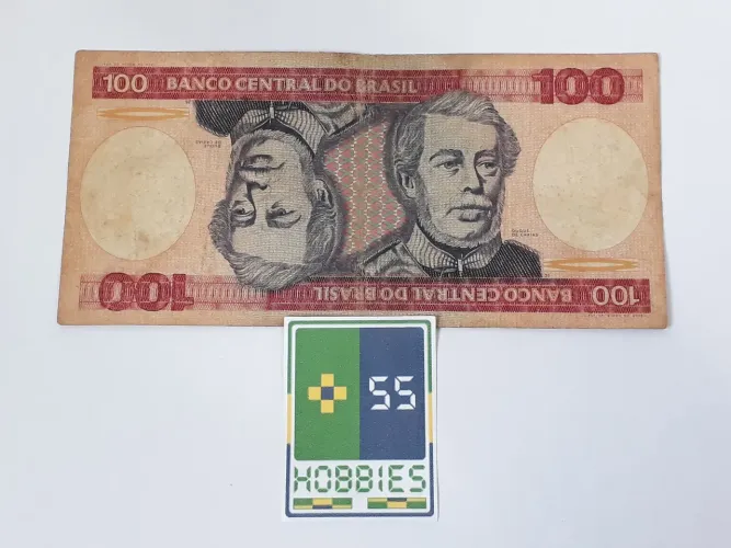 Cédula Dinheiro Antiga 100 Cruzeiros "Duque de Caxias" 1980-1985<br>