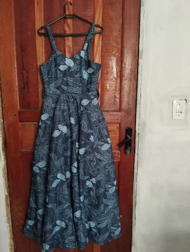 Vestido Azul Longo