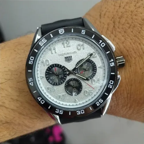 Relógio Tag heuer Porsche Masculino Tam 43mm Fundo Branco Envio Seguro Correios
