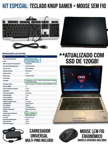 Notebook STI 1412 com SSD 