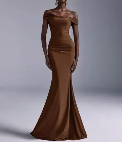 Vestido Marrom de festa casamento madrinha