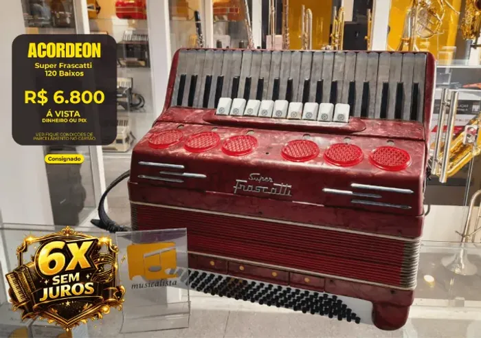 Acordeon 120 baixos Super Frascatti