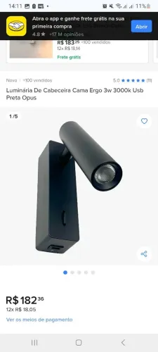 Luminária se cabeceira OPUS Ergo