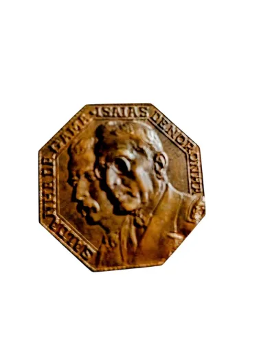 Medalha rara bronze club Naval 1934 (50 anos) estojo original casa Condal