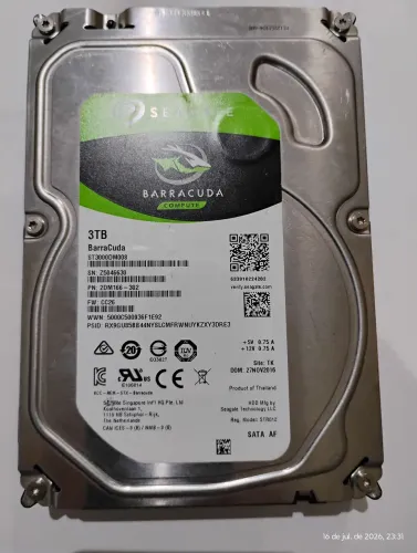 HD 3TB SEAGATE BARRACUDA.