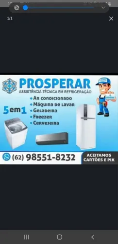 Geladeira/freezer colocamos gás trocamos motor