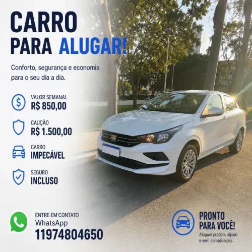 Alugo carro para motorista de aplicativo Uber, 99, indrive, Uber Comfort