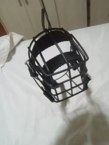  Focinheira AMF Para Cães Metal, Polipropileno e Nylon Preto