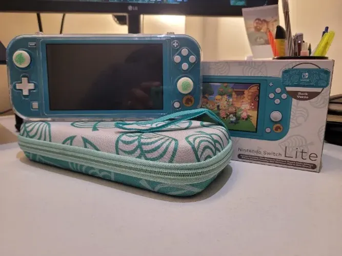 nintendo switch lite edição especial - animal crossing DESBLOQUEADO