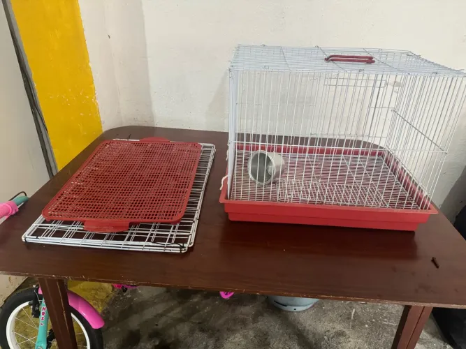 gaiola para roedores (como coelhos, porquinhos-da-índia ou chinchilas)