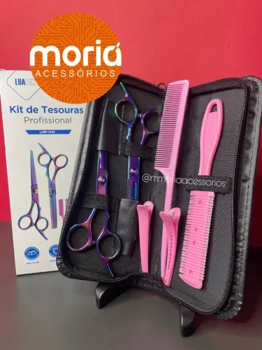Kit Tesoura Profissional Cortar Cabelo Profissional