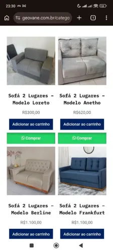 Sofá 2 lugares vários modelos.