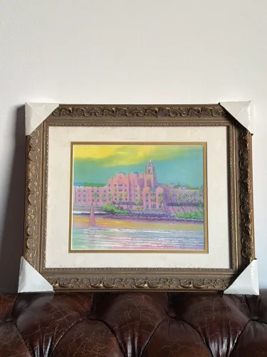 Quadro Hawai palácio rosa