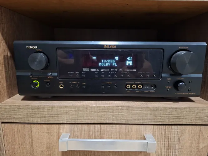RECEIVER DENON AVR 1907 COM 7 CAIXAS ONKYO E 1 SUBWOOFER ATIVO