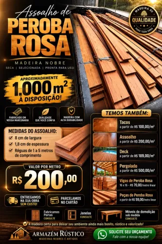 Assoalho Peroba Rosa Novo