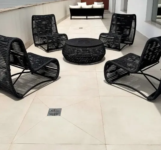 Jogo de poltronas em corda náutica