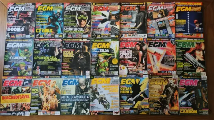 Lote 67 Revistas Gamer EGM Zelda Street Fighter Guitar Hero