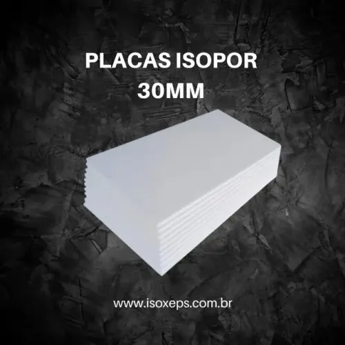 Isopor EPS 30mm - Placa 1m x 50cm para Reforma