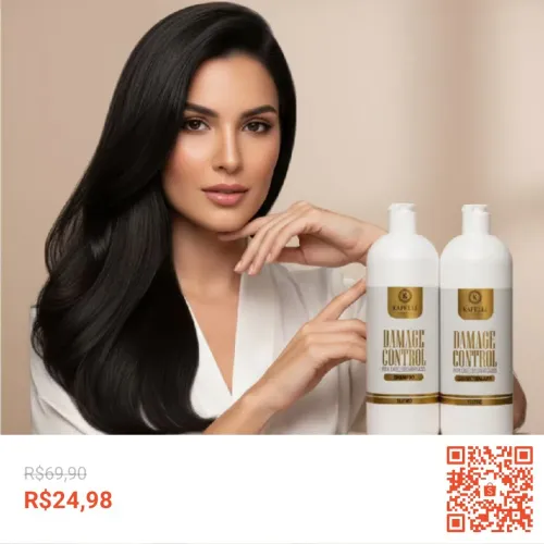 Kit Shampoo + Condicionador Damage Control Kapelli 1 L cada