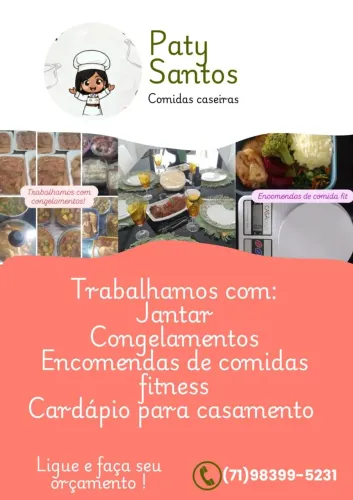 Trabalho com ,congelamentos e na preparação de almoços ,jantares