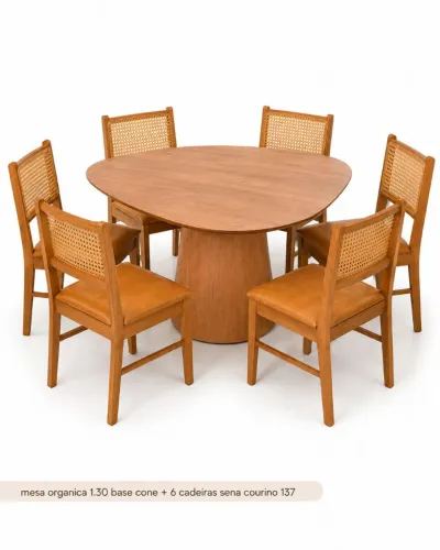 Mesa de Jantar elegante com 4 cadeiras