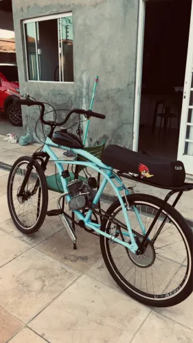 BICICLETA MOTORIZADA 80CC / JÁ MONTADA E PRONTA PARA USAR! ?