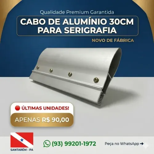Cabo Para Rodo Alumínio 30 Cm Silk Screen Serigrafia Estampa