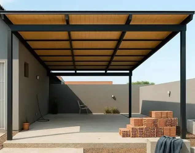 Construção Garagem e ária de serviço