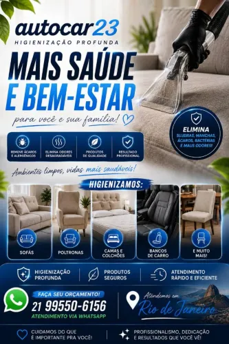 Higienização de Sofás, Colchões e Estofados. Elimina Ácaros, Manchas e Odores!