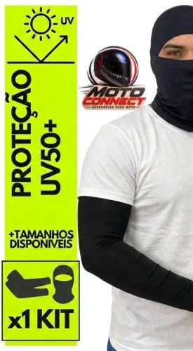 Balaclava e manguito proteção solar