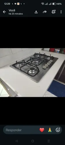 Fogão cooktop 5 bocas
