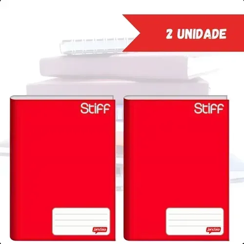 KIT COM 2 CADERNOS BROCHURÃO CAPA DURA 96 FOLHAS