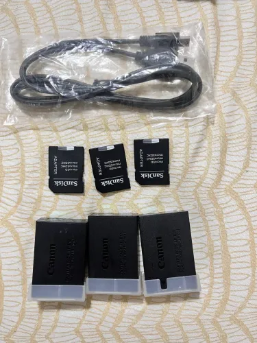 Kit de lentes e câmera canon