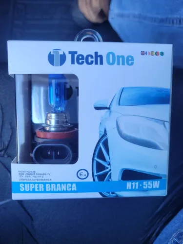 Lâmpadas super branca H11 Tech One promoção R$49,00