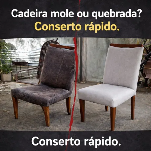 Conserto de cadeira mole, assento afundado ou encosto quebrado