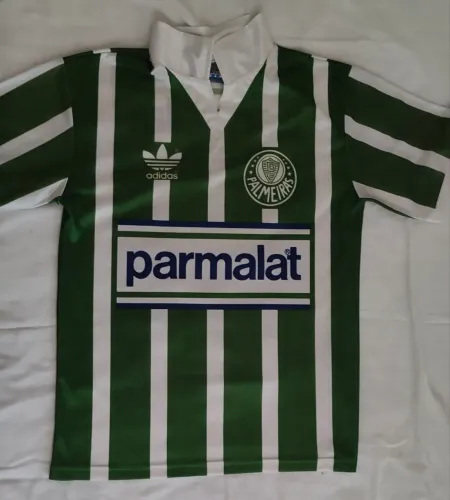 Camisa Palmeiras Retrô Parmalat Adidas Original Anos 90 Nº 9 Clássica G