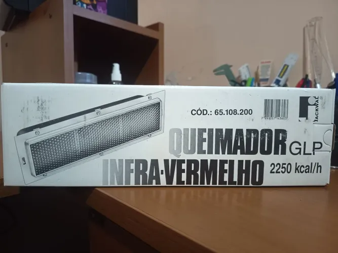 Queimador Infravermelho Gás GLP Jackwal 2250 Kcal (Novo Sem Uso)