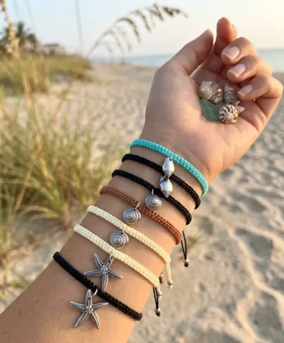 Pulseiras Praia e Sol Ajustáveis 