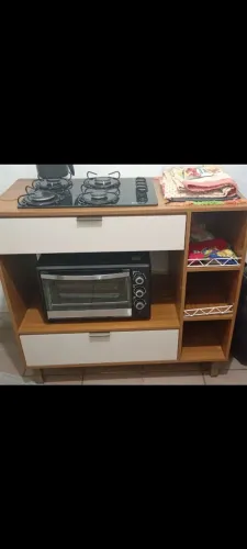 Fogão Cooktop com móveis e forno