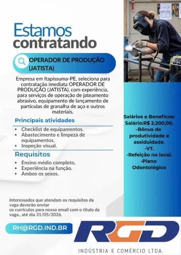 Operador de Produção (Jatista)