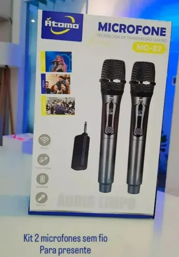Microfone Sem Fio Duplo Profissional Recarregavel - Entrega Rápida