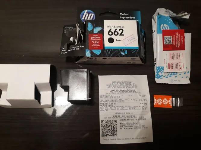 Cartucho HP 662, preto